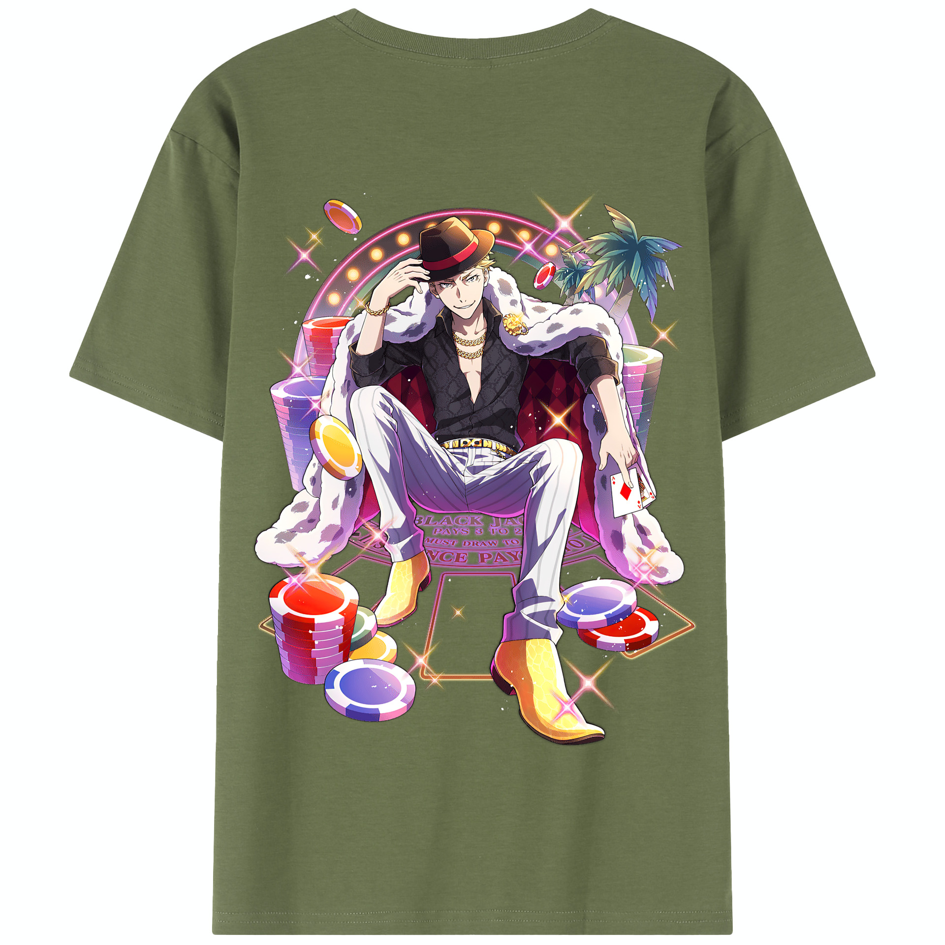 （画像用） 文豪ストレイドッグス Bungo Stray Dogs 綿100％半袖Tシャツ（背面プリント）